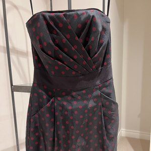 Elegant Slim Black Taffeta Dress.